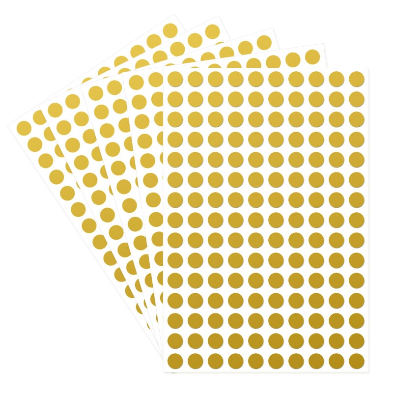 starboling Dot Stickers 3/8 Inch Gold Circle Stickers 3000pcs Self-Adhesive Color Coding Labels Round Labeling Stickers for Office Classroom Garage Sale  0.375'' - Image 1